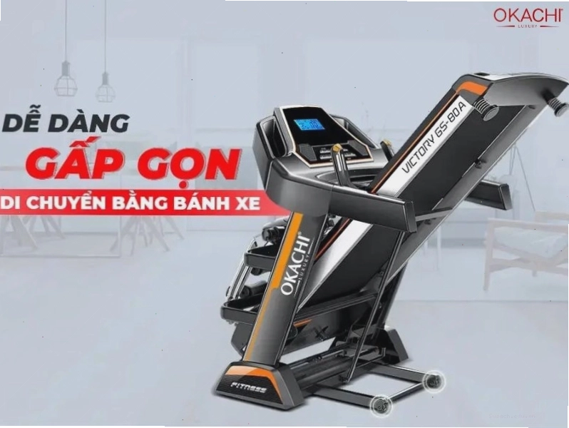 Máy chạy bộ OKACHI VICTORY GS-80A có thể gấp gọn tiện lợi