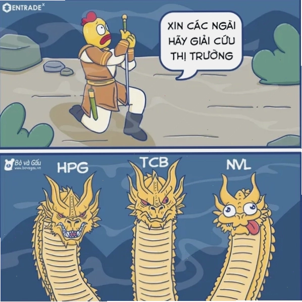 Meme 3 con rồng: Hai con oai vệ, một con tấu hài
