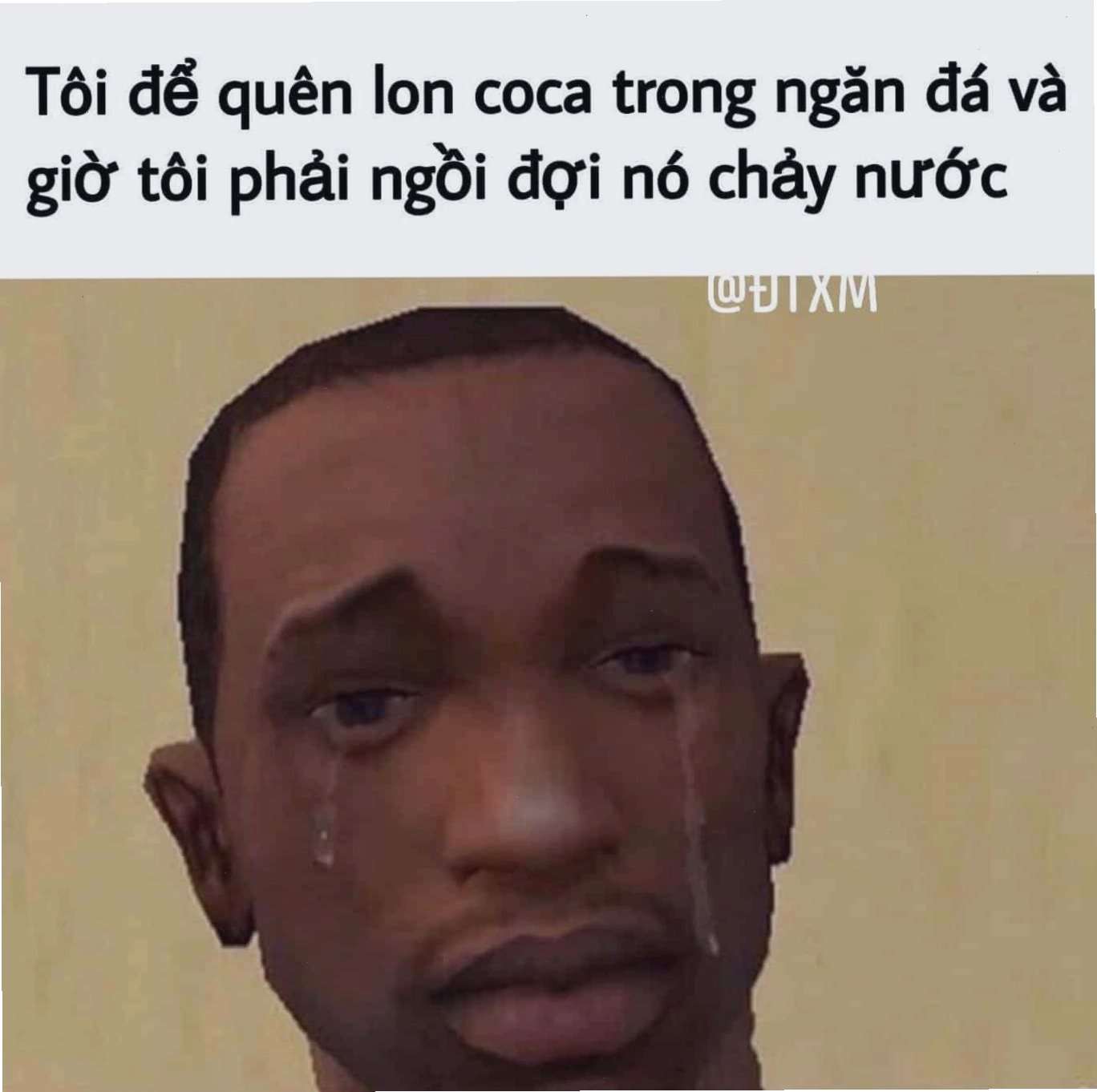 Meme anh da đen khóc hài hước lầy lội