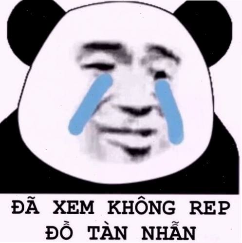 Meme gấu trúc với quầng mắt thâm quầng vì thiếu ngủ