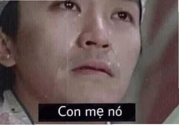 Meme nhân vật hoạt hình lau nước mắt