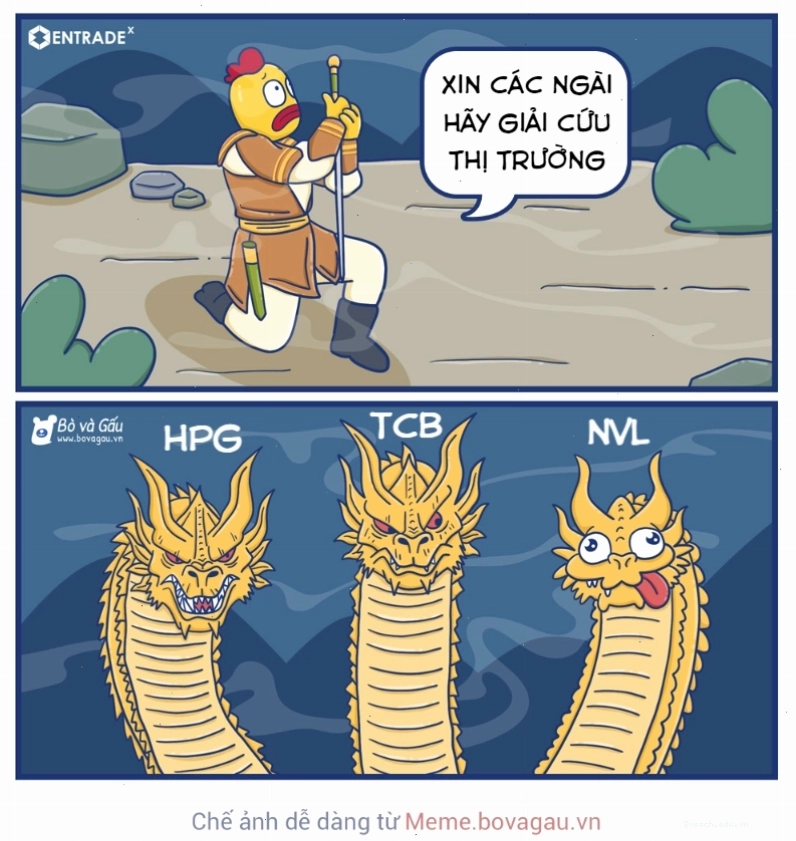 Meme rồng ba đầu biểu tượng cho sự phức tạp trong đầu tư