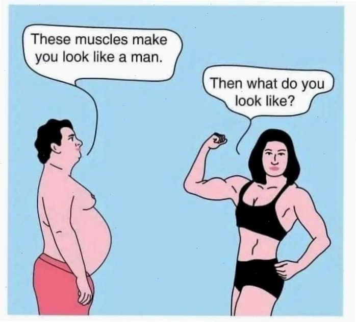 Meme so sánh sự khác biệt giữa gymer nam và nữ, làm nổi bật sự hài hước trong các meme gym