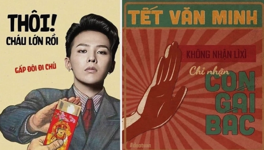 Meme thể hiện những mong ước Tết