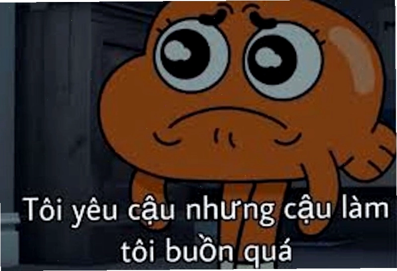 Meme tình yêu tâm trạng thể hiện sự "hờn dỗi"