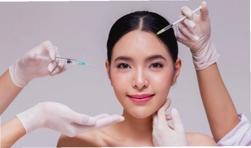 Minh họa quá trình tiêm filler tạo hình khuôn mặt thon gọn