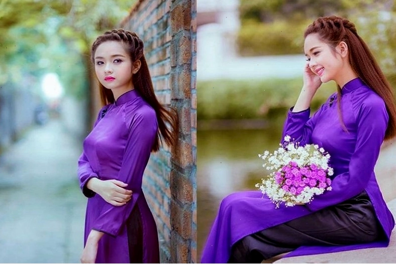 Minh họa vẻ đẹp tà áo dài Việt Nam qua câu ca dao