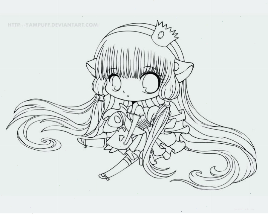 Nhân vật anime nữ Chibi xinh xắn