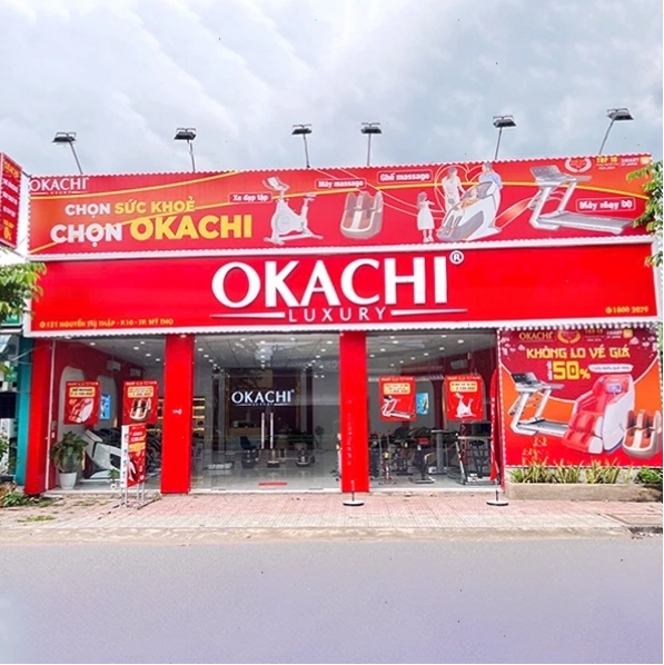 Showroom Okachi Mỹ Tho với nhiều mẫu máy tập luyện