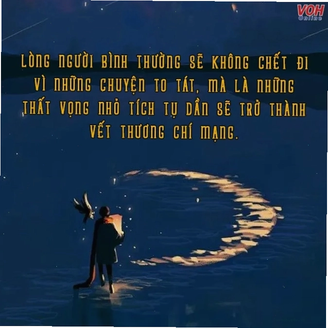 Status thất vọng thể hiện tâm trạng buồn bã