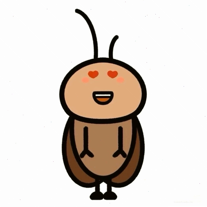 Sticker con gián cho bộ sưu tập nhãn dán