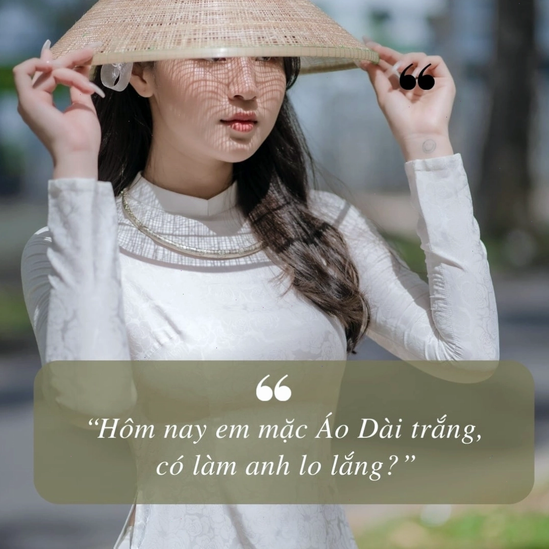 Thiếu nữ duyên dáng trong tà áo dài truyền thống