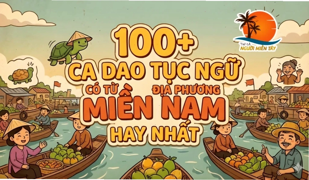 Trang bìa sách tổng hợp ca dao tục ngữ miền Nam