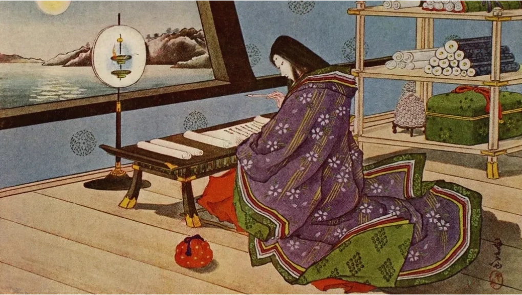 Tranh minh họa từ Truyện kể Genji, tác phẩm kinh điển của thời Heian