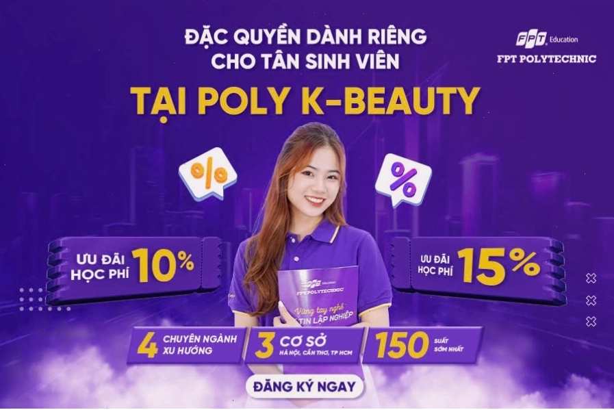 Ưu đãi hấp dẫn cho các khóa học trang điểm chuyên nghiệp tại Poly K-Beauty