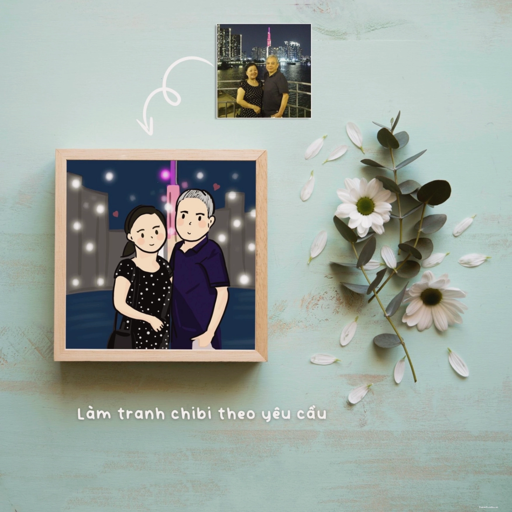 Chi tiết quy trình hoàn thiện một bức ảnh chibi chân dung nghệ thuật