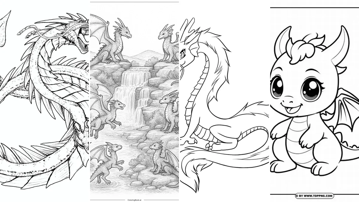 Tranh tô màu sinh vật huyền bí dragon và sự thật bị lãng quên
