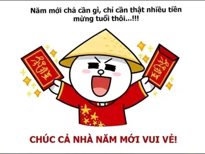 Meme Tết cực dễ thương dành cho những ai yêu thích năm mới