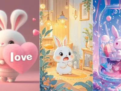 Bộ sưu tập ảnh thỏ cute chibi dễ thương ngất ngây