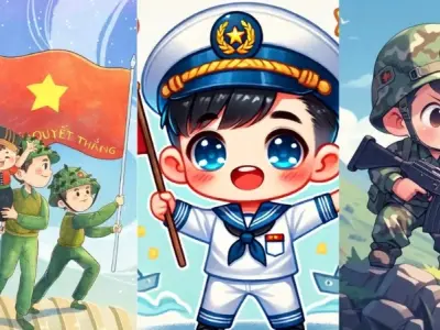 Tuyển chọn ảnh chú bộ đội chibi dễ thương khiến tim tan chảy