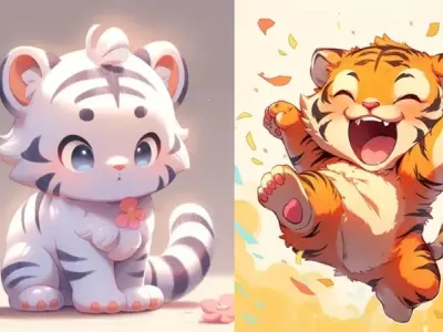 Những mẫu ảnh Hổ chibi ngộ nghĩnh khiến ai cũng mê