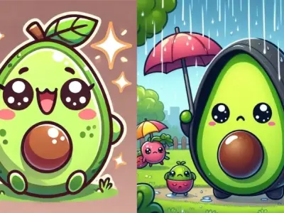 Tổng hợp ảnh trái bơ chibi dễ thương khiến tim tan chảy