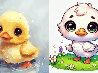 Tuyển tập ảnh vịt chibi siêu dễ thương ai nhìn cũng mê