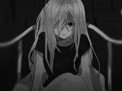 80+ Ảnh Sad Girl Avatar Anime Đen Trắng Đầy Cảm Xúc