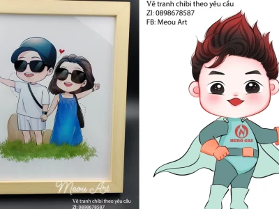Dịch vụ ảnh chibi theo yêu cầu vẽ chân dung nghệ thuật năm 2026